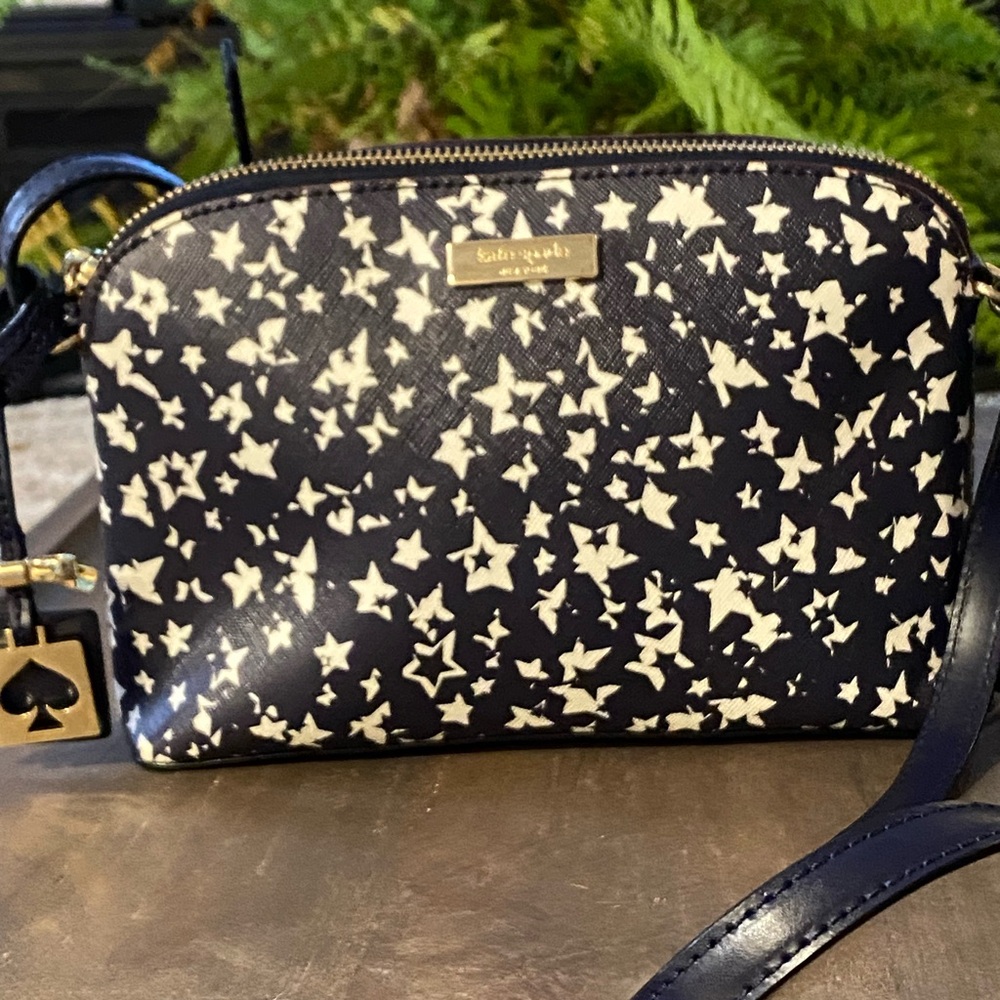 Kate Spade Black and White Star Pattern Crossbody Bag